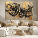 Octopus Black Gold Wall Art Marine Life Ocean Creature by MyGreatCanvas | Canvas Wall Art Prints | Photo Prints & Wall Decor