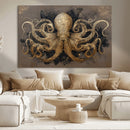 Octopus Wall Art Canvas Print – Black Gold Detailed by MyGreatCanvas | Canvas Wall Art Prints | Photo Prints & Wall Decor