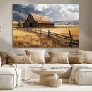 Golden Wheat Field Barn Canvas Print, Rustic Farm Landscape by MyGreatCanvas | Canvas Wall Art Prints | Photo Prints & Wall Decor
