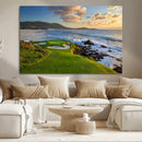 Coastal Golf Course Wall Art Canvas Print – Sunset with by MyGreatCanvas | Canvas Wall Art Prints | Photo Prints & Wall Decor