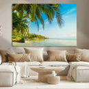 Peaceful Tropical Beach Wall Art Canvas Print – Palm Trees by MyGreatCanvas | Canvas Wall Art Prints | Photo Prints & Wall Decor