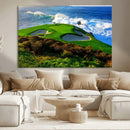 Coastal Golf Course Wall Art Canvas Print – Vibrant Green by MyGreatCanvas | Canvas Wall Art Prints | Photo Prints & Wall Decor
