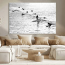 Black White Artistic Surfers Canvas, Black and White by MyGreatCanvas | Canvas Wall Art Prints | Photo Prints & Wall Decor