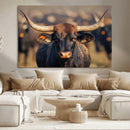 Majestic Texas Longhorn Bull Rustic Farm Animal Strong by MyGreatCanvas | Canvas Wall Art Prints | Photo Prints & Wall Decor