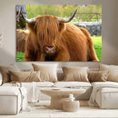 Highland Cow Wall Art Canvas Print, Long Hair Rustic Farm by MyGreatCanvas | Canvas Wall Art Prints | Photo Prints & Wall Decor