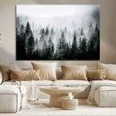 Foggy Pine Forest Canvas Wall Art – Horizontal Black and by MyGreatCanvas | Canvas Wall Art Prints | Photo Prints & Wall Decor
