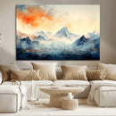 Warm Clouds Abstract Mountain Wall Art, Modern Landscape by MyGreatCanvas | Canvas Wall Art Prints | Photo Prints & Wall Decor