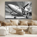 Vintage Airplane on Runway Canvas Print by MyGreatCanvas | Canvas Wall Art Prints | Photo Prints & Wall Decor