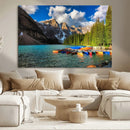 Moraine Lake 3-Panel Wall Art, Majestic Mountain and Lake by MyGreatCanvas | Canvas Wall Art Prints | Photo Prints & Wall Decor
