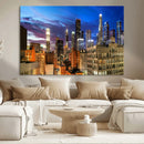 Los Angeles Night Wall Art Canvas Print