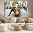 Charging Bull Wall Art Canvas Print