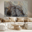 Gray Marble Fluid Wall Art – Modern Abstract Canvas Print