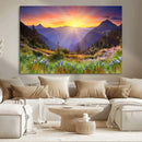Mountain and Spring Wall Art Canvas Print