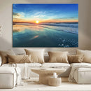 Blue Sky and Beach Wall Art Canvas Print