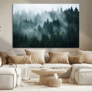 Misty Forest Wall Art – Serene Green Landscape Canvas Print, by MyGreatCanvas | Canvas Wall Art Prints | Photo Prints & Wall Decor