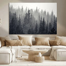 Misty Forest Canvas Wall Art – Monochrome Triptych Pine Tree by MyGreatCanvas | Canvas Wall Art Prints | Photo Prints & Wall Decor