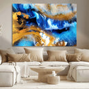 Blue Orange Marble Fluid Effect Canvas Wall Art Print by MyGreatCanvas | Canvas Wall Art Prints | Photo Prints & Wall Decor