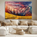 Mountain and Daylight Red Sunset Wall Art Canvas Print by MyGreatCanvas | Canvas Wall Art Prints | Photo Prints & Wall Decor