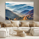 Misty Mountain Sunrise Triptych Canvas Print – Autumn