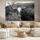 Western Home Wall Art Canvas Print, Framed Texas Longhorn by MyGreatCanvas | Canvas Wall Art Prints | Photo Prints & Wall Decor