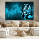 Music and Microphone Wall Art Canvas Print by MyGreatCanvas | Canvas Wall Art Prints | Photo Prints & Wall Decor