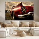 Red Classic Car Wall Art Canvas Print