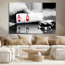 Aces Poker Art Poker Game Wall Art Canvas Print