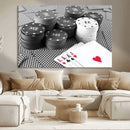 Poker Game Cards Wall Art Canvas, Multi Panel Wall Art by MyGreatCanvas | Canvas Wall Art Prints | Photo Prints & Wall Decor