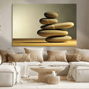 Fluvial Zen Stones Canvas Wall Art Print by MyGreatCanvas | Canvas Wall Art Prints | Photo Prints & Wall Decor