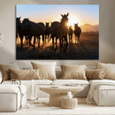 Horse Herd Wall Art Animal Canvas Print