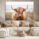 Scottish Serene Highland Cow Canvas Wall Art – Serene