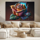 Abstract Rose Wall Art Canvas Print