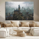 Disney Castle Wall Art Canvas Print, Living Kids Home Room