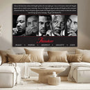Thinker Quintet Canvas Wall Art – Martin, Obama, Malcolm X,