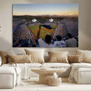 Dodger Stadium Sunset Game Triple Canvas Wall Art - Los