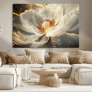 Gold Floral Wall Art Canvas Print, Framed Modern Flower Art by MyGreatCanvas | Canvas Wall Art Prints | Photo Prints & Wall Decor