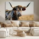 Texas Bull Longhorn Wall Art Canvas Print for Farm House by MyGreatCanvas | Canvas Wall Art Prints | Photo Prints & Wall Decor