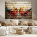 Abstract Angel Wings Canvas Wall Art – Framed and Ready to