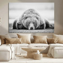 Resting Grizzly Bear Wall Art Canvas Print – Majestic Lazy by MyGreatCanvas | Canvas Wall Art Prints | Photo Prints & Wall Decor