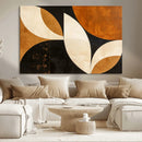 Geometric Abstract Wall Art Canvas Print, Mid Century Modern