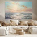 Abstract Ocean Wall Art -  Boat Wall Art Canvas Print