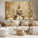 Buddha Wall Art Canvas Print, Buddha Meditation Room Decor,