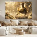 Golden Buddha Wall Art | Yoga Room Decor and Meditation Room by MyGreatCanvas | Canvas Wall Art Prints | Photo Prints & Wall Decor