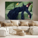 Decadent Girl by Ramon Casas Wall Art Canvas Print, Framed