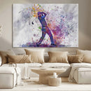Watercolor Golf Swing Wall Art Canvas Print | Vibrant