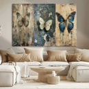Butterfly Wall Art Trio | Vintage Butterfly Canvas Print | by MyGreatCanvas | Canvas Wall Art Prints | Photo Prints & Wall Decor