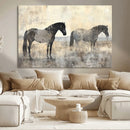 Vintage Horses Wall Art Canvas Print