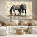 Chinese Style Abstract Black Horses Wall Art Canvas Print - by MyGreatCanvas | Canvas Wall Art Prints | Photo Prints & Wall Decor