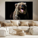 Grizzly Bear Canvas Print | Wildlife Wall Art for Cabin by MyGreatCanvas | Canvas Wall Art Prints | Photo Prints & Wall Decor