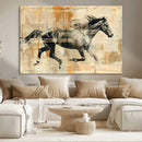 Chines Style Running Horse Western Wall Art | Farmhouse Wall